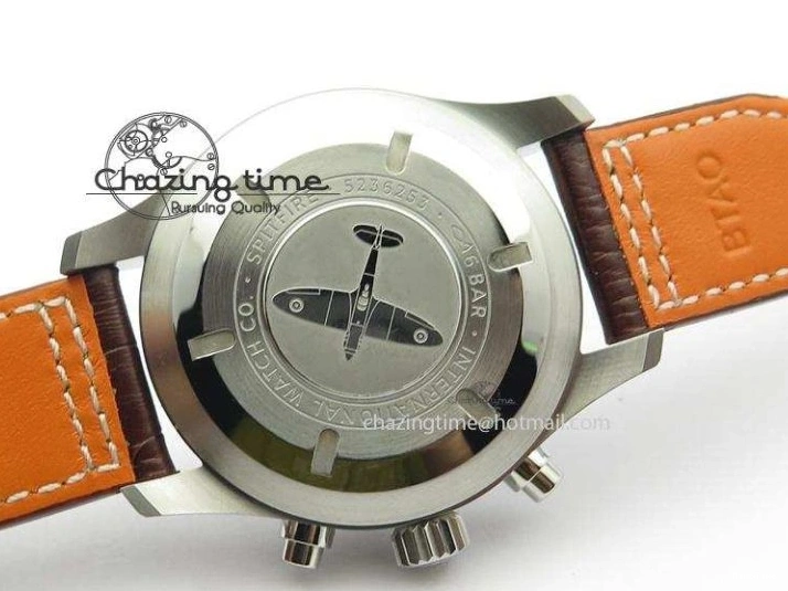 MIROTIME 0113 Youthful 2016 Pilot Chrono SS IW377719 ZF Best Edition On Brown Leather Strap A 7291